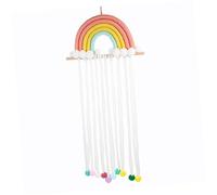 ORFOFE Rainbow Hair Clips Holder for Girls, Space Saving Wall Hanging Organizer Composite and Cotton Material, Beautiful Appearance for Room Decor and Display Hair Clips