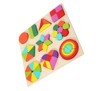 ORFOFE Rainbow Wooden Building Blocks Puzzle for Montessori Educational Shape Sorting and Cognitive Development Hand-eye Coordination Enhancing Premium Stable Material Decorative and