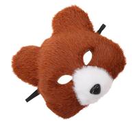 ORFOFE Realistic Brown Bear Mask Plush Animal Headgear Comfortable Fit Lifelike Halloween Costume Accessory for Masquerade Party Cosplay and Dress Up
