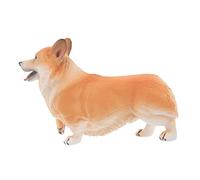 ORFOFE Realistic Corgi Dog Figurine Miniature Decorative Puppy Model for Home and Desktop Fine Workmanship Educational Animal for Birthday Ornament