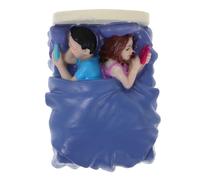 ORFOFE Realistic Resin Couple Figurines with Smartphones for Psychological Therapy Miniature Couple Dolls Bed Ornament for Stress Management and Imagination Development Home Scenery