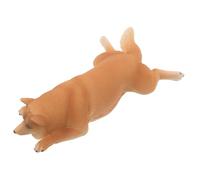 ORFOFE Realistic Shiba Inu Dog Model Plastic Sleeping Puppy Figurine for Detailed Craftsmanship Animal and Decorative Simulated Pet for Home and Classroom Display