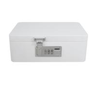ORFOFE Rectangular Tinplate Password Lock Box with Secure Storage and Shatterproof Design, Stylish Jewelry Organizer for Vanities and Living Spaces
