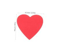ORFOFE Red Love Heart Paper Multi-function Note Stickers with 100 Pages Portable Memo Stickers for Offices and Study, School Note Pads Featuring Archive Classification in Heart Shape