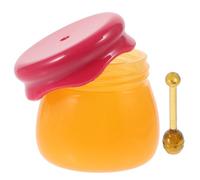 ORFOFE Refillable Lip Balm Jar Container with Spoon 6g Empty Cosmetic Cream Jar for Making Your Own Cosmetics and Outdoor Activities Smooth Surface Leak Prevention Abs Pp Material