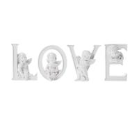 ORFOFE Resin Love Letters Statue Ornament for Valentine’s Day Romantic Desktop Decoration Set, Creative Four-piece Love Ornament Collection for Couples and Home