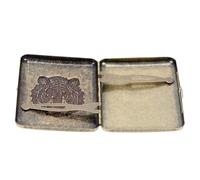 ORFOFE Retro Embossed Metal Cigarette Case 20-Count Alloy Protective Cover Portable Tobacco Storage Box with 3D Tiger Design for Travel and Daily Use
