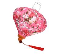 ORFOFE Retro Silk Lantern Floral Pattern Hanging Pendant Lantern for Outdoor Garden Patio Decoration Mid-autumn Festival