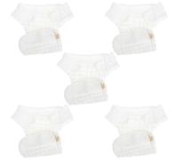 ORFOFE Reusable Baby Diapers 5pcs for Newborns 0-3 Months Washable Soft Cotton Cloth Nappy Pants Breathable Infant Diapers for Boys and Girls