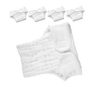 ORFOFE Reusable Cotton Baby Nappy Insert Liners for Infants 9-15 Months, Soft Absorbent Cloth Diaper Pads, Breathable White Washable Baby Changing Pad Liners 5pcs Size L
