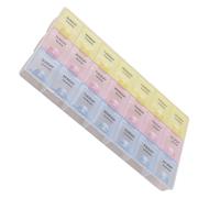 ORFOFE Reusable Weekly Pill Organizer with Compartments Sealed Plastic Travel Medicine Container for Vitamins and Daily Medication Storage Portable Organizer for Elderly Reminders and