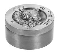 ORFOFE Round Keepsake Box for Fetal Hair and First Haircut Cute Cartoon Design Compact for Newborn Memory Storage and Cherishing Moments