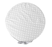 ORFOFE Round Kids Dining Chair Cushion Comfortable Heightening Pad for Babies and Toddlers Non-Slip Sponge Silver Star Design 32cm Diameter 8cm Thick for Home Use