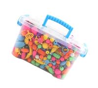 ORFOFE S Creative DIY Beads Sturdy Plastic Beads Accessory for Crafting Shape Recognition Logical Thinking Development Educational Plaything Random Color