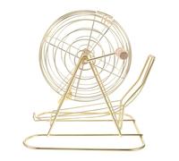 ORFOFE Safe Small Metal Wire Bingo Ball Cage for Tabletop Game Accessory Hand Cranked Entertainment Equipment for Family Fun Schools and Amusement Parks