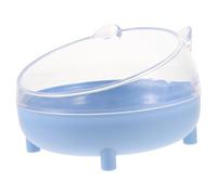 ORFOFE Sand Bath Container Random Random Color Half-close Hamster Plastic with Lid Small Pet Bath House for Naturally Cleansing Fur, Safe for Hamsters and Dwarf Pets, for Home and Outdoor Travel
