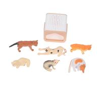 ORFOFE Scale Plastic Cat Figurines for Pretend Play Cake Toppers Party Supplies and Micro Landscape Decor Safe Creative for Pet Lovers
