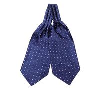 ORFOFE Scarf Elegance Comfortable Polyester Men's for Cravat Navy Material Style Warm and Cozy Retro British Autumn Suitable Weddings
