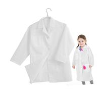 ORFOFE Scientist Lab Coat Unisex Career Role Play Costume for Boys Medium Cotton Blend Realistic Design with Buttons and Pockets Comfortable Fit for Halloween School Plays Themed Parties