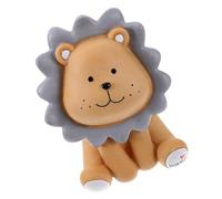 ORFOFE Shatterproof Lion Money Bank for Vinyl Cartoon Coin Box with Easy Open Design Decorative Brown Savings Jar for Childrens Room Store Counter Christmas Birthday Gift