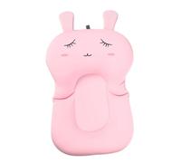 ORFOFE Shower Bath Cushion Bathtub Mat Non-Slip Bath Pad with Multi Buckle Support and Soft Headrest for Newborns Comfortable Shower Bathtub Mat in Princess Pink