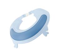 ORFOFE Silicone Shampoo Hat with Ear Protection Non-Slip Bath Visor for Shower Comfortable Blue Cartoon Design Soft and Bath Accessory for Newborns