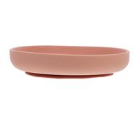 ORFOFE Silicone Spill Scoop Dish with Suction Base for Elderly and Disabled Adults Flip Self Feeding Plate for and Special Needs Easy Clean Adaptive Bowl in Brick Red Suitable for Home