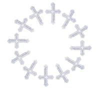 ORFOFE Silver Glitter Cross Confetti Table Scatter Decoration for Baptism Birthday Wedding Shower Sparkling Religious Party Decor with Shimmering Symbolic Elegance