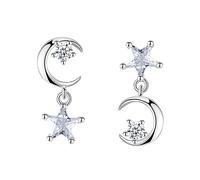 ORFOFE Silver Plated Star Decor Eardrop Earrings for Women Lightweight Party Jewelry with Exaggerated Shining Design Simple All Match Stylish Ear Accessories