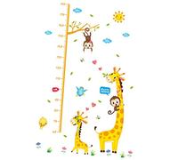 ORFOFE Simple Adorable Wall Decal for Boy Girl Room Removable Height Sticker Cartoon Characters for Measuring Growth Fun Decorative Wall Art for Bedroom and Home Decor