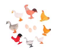 ORFOFE Simulated Farm Animal Figures Handmade Poultry Models for Early Education and Animal Recognition Realistic Rooster Duck Goose Collection Safe Reusable Desktop Decor and Learning
