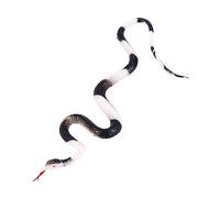 ORFOFE Simulation Snake Prop Realistic Rubber Snake for Garden Protection Pool Party Decoration Wildlife Themed Party Toy for Children Adults Black White