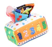 ORFOFE Simulation Tissue Box for Sensory Finger Exerciser with Bright Colors and Adorable Patterns Opening Soft Pull-out for Development and Problem-solving Skills