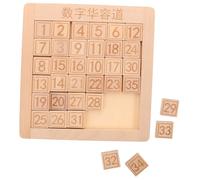 ORFOFE Slide Puzzle Wooden Logic Game Educational Brain Teaser with Sliding Blocks for Thinking Patience and Math Skills Development in Grade School