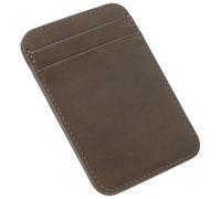 ORFOFE Slim Mini Card Holder Wallet for Men Portable Pu Leather Business Card Case with Multiple Slots in Dark Grey Lightweight Id and Driving License Organizer