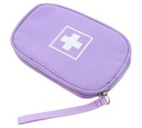 ORFOFE Small Medical Bag for Travel and Outdoor Use, Portable Purple Medication Storage Pouch with Handle, Compact Nursing Pill Organizer for Emergency Medicine Storage
