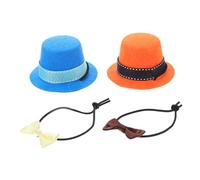 ORFOFE Small Pets Hats and Bow Ties Breathable Pet Headdress for Hamsters Rabbits Guinea Pigs Hedgehogs Cute Decor Kit for Festive Outfits and Outdoor Fun