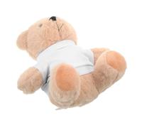 ORFOFE Small Plush Bear with Soft Cuddly Plush Material DIY Blank T-shirt for Custom Designs for Showers Birthdays Holidays and Decorations for Adults