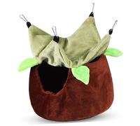 ORFOFE Soft Breathable Parrot Bed Hanging Hammock Large Leaf Design Bird Nest for Parakeet Cage Accessory Easy Installation Comfortable Relaxing Space