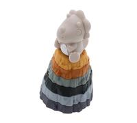 ORFOFE Soft Rubber Dinosaur Stacker for Boy Girl Early Educational Sensory Nesting Rings Cognitive Development Hand Eye Coordination