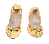 ORFOFE Soft Split Sole Ballet Dance Slippers for Women Lightweight Shockabsorbing Ballet Flats for Belly Dance Yoga Radiant Gold Performance Footwear