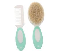ORFOFE Soft Wool Brush and Comb for Newborns and Gentle Scalp Massage and Hair Detangling Natural Wool Material Tool for Sensitive Skin and Cradle Cap