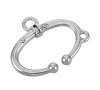 ORFOFE Stainless Steel Cattle Nose Ring Large Oval Traction Hoops with Clamp Tool for Bovine Handling and Livestock Management on Farm