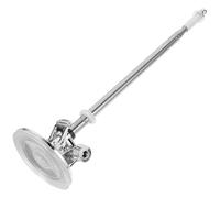 ORFOFE Stainless Steel Flagpole Base with Strong Suction Cup Mount, Adjustable Flag Pole Bracket for House Use, Easy to Install and Securely Mounted, Silver
