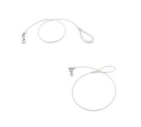 ORFOFE Steel Wire Chew Dog Training Lead White Water Resistant Transparent Cover Strong Anti-bite Large Dog Leash for Outdoor Walking and Running