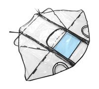 ORFOFE Stroller Rain Cover Large with 3 Zippers Windproof Waterproof Pushchair Protective Cover Dustproof Rain Shield for Pram Use and Wind