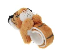 ORFOFE Stuffed Animal Tiger Slap Bracelet for Kids Jungle Theme Party Craft Flexible Wristband Festival Gift Child Flannel Snap Band