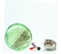 ORFOFE Sturdy Green Hamster Exercise Ball Rotating Plastic Running for Small Animals Freedom for Chinchillas Gerbils and Dwarf Hamsters Safe and Easy to Clean Pet