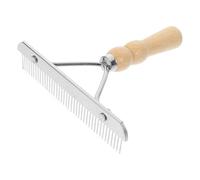 ORFOFE Sturdy Horse Grooming Comb with Wood Handle and Metal Teeth, Rust-proof Horse Cleaning Brush Convenient to Hold for Mane and Tail Care