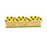 ORFOFE Sunflower Wall Stickers Spring Classroom Decoration PVC Flower Decals for Home Bedroom Study Bright DIY Wall Art
